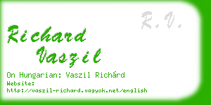 richard vaszil business card