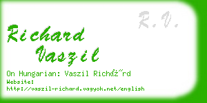 richard vaszil business card